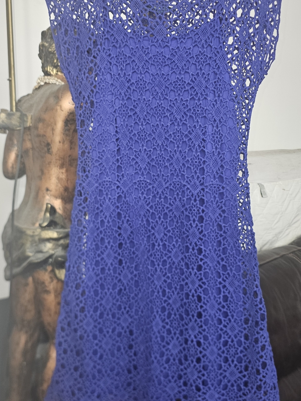 Ralph Lauren Royal Blue Crochet Lace Dress